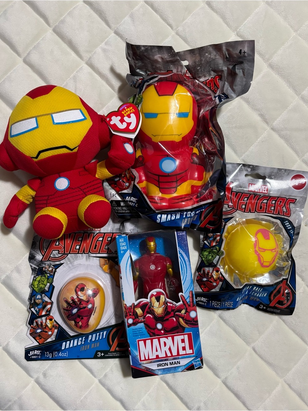 Marvel Iron Man Toy Bundle - Red, Yellow, Blue Accents